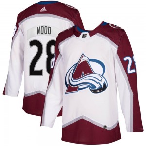 Adidas Miles Wood Colorado Avalanche Men's Authentic 2020/21 Away Jersey - White