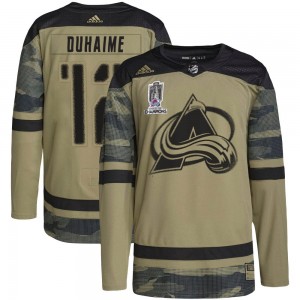 Adidas Brandon Duhaime Colorado Avalanche Youth Authentic Military Appreciation Practice 2022 Stanley Cup Champions Jersey - Cam