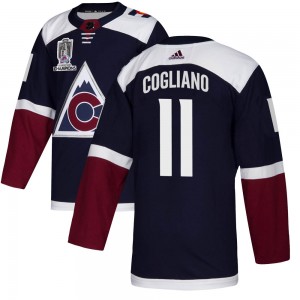 Adidas Andrew Cogliano Colorado Avalanche Youth Authentic Alternate 2022 Stanley Cup Champions Jersey - Navy