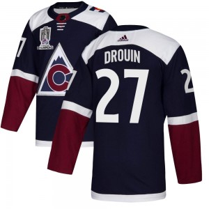 Adidas Jonathan Drouin Colorado Avalanche Youth Authentic Alternate 2022 Stanley Cup Champions Jersey - Navy