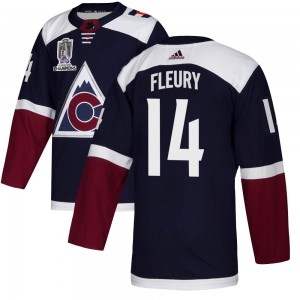 Adidas Theoren Fleury Colorado Avalanche Youth Authentic Alternate 2022 Stanley Cup Champions Jersey - Navy