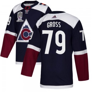 Adidas Jordan Gross Colorado Avalanche Youth Authentic Alternate 2022 Stanley Cup Champions Jersey - Navy