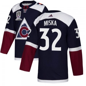 Adidas Hunter Miska Colorado Avalanche Youth Authentic Alternate 2022 Stanley Cup Champions Jersey - Navy