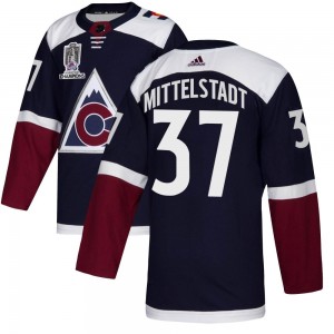 Adidas Casey Mittelstadt Colorado Avalanche Youth Authentic Alternate 2022 Stanley Cup Champions Jersey - Navy