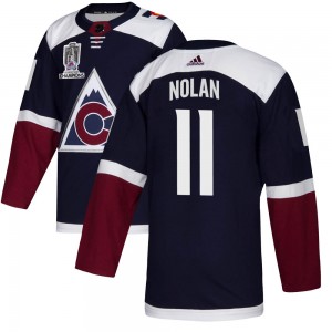 Adidas Owen Nolan Colorado Avalanche Youth Authentic Alternate 2022 Stanley Cup Champions Jersey - Navy