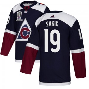 Adidas Joe Sakic Colorado Avalanche Youth Authentic Alternate 2022 Stanley Cup Champions Jersey - Navy