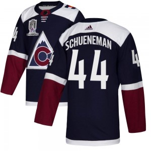 Adidas Corey Schueneman Colorado Avalanche Youth Authentic Alternate 2022 Stanley Cup Champions Jersey - Navy
