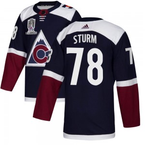 Adidas Nico Sturm Colorado Avalanche Youth Authentic Alternate 2022 Stanley Cup Champions Jersey - Navy