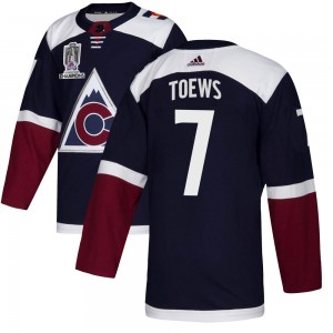 Adidas Devon Toews Colorado Avalanche Youth Authentic Alternate 2022 Stanley Cup Champions Jersey - Navy