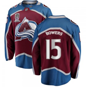Fanatics Branded Youth Shane Bowers Colorado Avalanche Youth Breakaway Maroon Home 2022 Stanley Cup Champions Jersey