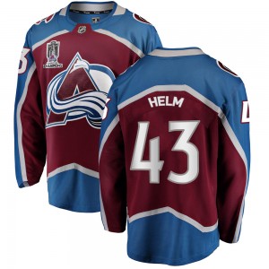 Fanatics Branded Youth Darren Helm Colorado Avalanche Youth Breakaway Maroon Home 2022 Stanley Cup Champions Jersey