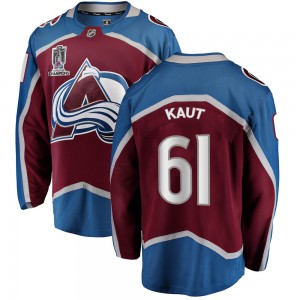 Fanatics Branded Youth Martin Kaut Colorado Avalanche Youth Breakaway Maroon Home 2022 Stanley Cup Champions Jersey