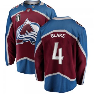 Fanatics Branded Youth Rob Blake Colorado Avalanche Youth Breakaway Maroon Home 2022 Stanley Cup Final Patch Jersey