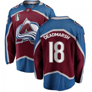 Fanatics Branded Youth Adam Deadmarsh Colorado Avalanche Youth Breakaway Maroon Home 2022 Stanley Cup Final Patch Jersey