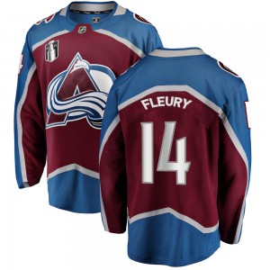Fanatics Branded Youth Theoren Fleury Colorado Avalanche Youth Breakaway Maroon Home 2022 Stanley Cup Final Patch Jersey