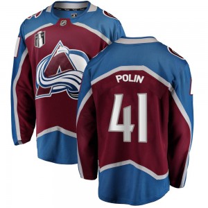 Fanatics Branded Youth Jason Polin Colorado Avalanche Youth Breakaway Maroon Home 2022 Stanley Cup Final Patch Jersey