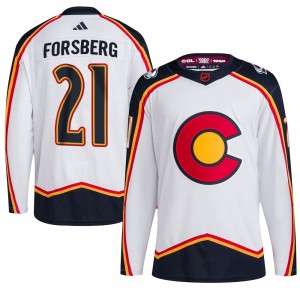 Adidas Peter Forsberg Colorado Avalanche Youth Authentic Reverse Retro 2.0 Jersey - White