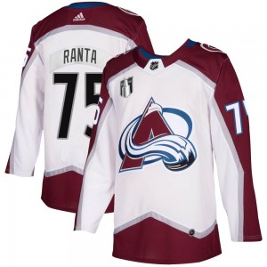 Adidas Sampo Ranta Colorado Avalanche Youth Authentic 2020/21 Away 2022 Stanley Cup Final Patch Jersey - White