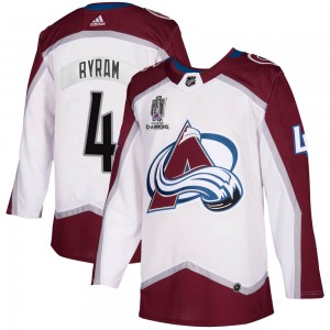 Adidas Bowen Byram Colorado Avalanche Men's Authentic 2020/21 Away 2022 Stanley Cup Champions Jersey - White