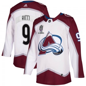 Adidas Mike Ricci Colorado Avalanche Men's Authentic 2020/21 Away 2022 Stanley Cup Champions Jersey - White
