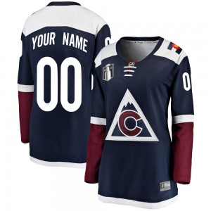 Fanatics Branded Custom Colorado Avalanche Women's Custom Breakaway Alternate 2022 Stanley Cup Final Patch Jersey - Navy
