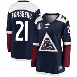 Fanatics Branded Peter Forsberg Colorado Avalanche Women's Breakaway Alternate 2022 Stanley Cup Final Patch Jersey - Navy