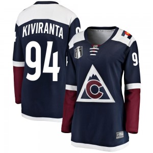 Fanatics Branded Joel Kiviranta Colorado Avalanche Women's Breakaway Alternate 2022 Stanley Cup Final Patch Jersey - Navy