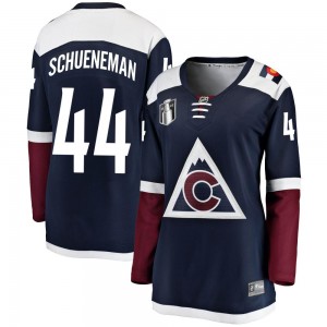 Fanatics Branded Corey Schueneman Colorado Avalanche Women's Breakaway Alternate 2022 Stanley Cup Final Patch Jersey - Navy