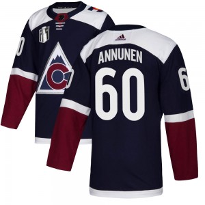 Adidas Justus Annunen Colorado Avalanche Youth Authentic Alternate 2022 Stanley Cup Final Patch Jersey - Navy