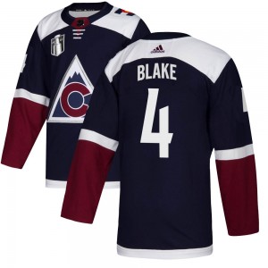 Adidas Rob Blake Colorado Avalanche Youth Authentic Alternate 2022 Stanley Cup Final Patch Jersey - Navy