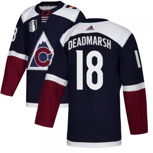 Adidas Adam Deadmarsh Colorado Avalanche Youth Authentic Alternate 2022 Stanley Cup Final Patch Jersey - Navy