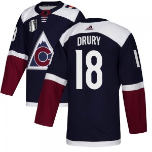 Adidas Chris Drury Colorado Avalanche Youth Authentic Alternate 2022 Stanley Cup Final Patch Jersey - Navy
