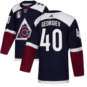 Adidas Alexandar Georgiev Colorado Avalanche Youth Authentic Alternate 2022 Stanley Cup Final Patch Jersey - Navy
