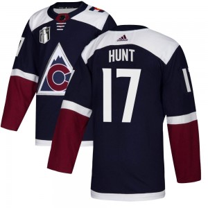 Adidas Brad Hunt Colorado Avalanche Youth Authentic Alternate 2022 Stanley Cup Final Patch Jersey - Navy