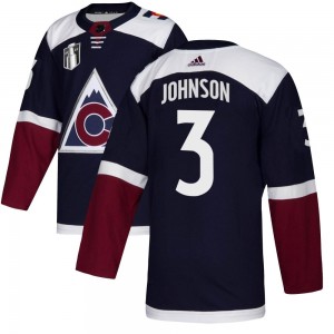 Adidas Jack Johnson Colorado Avalanche Youth Authentic Alternate 2022 Stanley Cup Final Patch Jersey - Navy