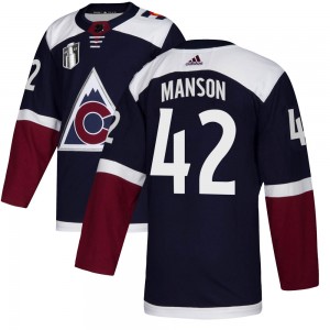Adidas Josh Manson Colorado Avalanche Youth Authentic Alternate 2022 Stanley Cup Final Patch Jersey - Navy