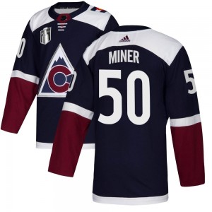 Adidas Trent Miner Colorado Avalanche Youth Authentic Alternate 2022 Stanley Cup Final Patch Jersey - Navy