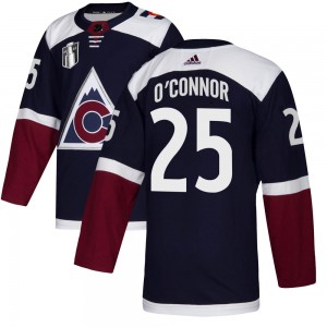 Adidas Logan O'Connor Colorado Avalanche Youth Authentic Alternate 2022 Stanley Cup Final Patch Jersey - Navy