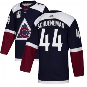 Adidas Corey Schueneman Colorado Avalanche Youth Authentic Alternate 2022 Stanley Cup Final Patch Jersey - Navy