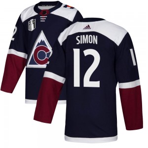 Adidas Chris Simon Colorado Avalanche Youth Authentic Alternate 2022 Stanley Cup Final Patch Jersey - Navy