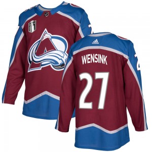 Adidas Men's John Wensink Colorado Avalanche Men's Authentic Burgundy Home 2022 Stanley Cup Final Patch Jersey