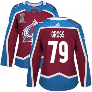 Adidas Women's Jordan Gross Colorado Avalanche Women's Authentic Burgundy Home 2022 Stanley Cup Champions Jersey