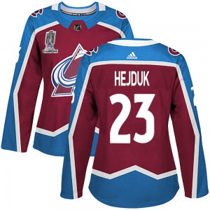 Adidas Women's Milan Hejduk Colorado Avalanche Women's Authentic Burgundy Home 2022 Stanley Cup Champions Jersey