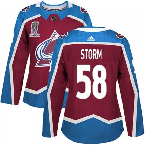 Adidas Women's Ben Storm Colorado Avalanche Women's Authentic Burgundy Home 2022 Stanley Cup Champions Jersey