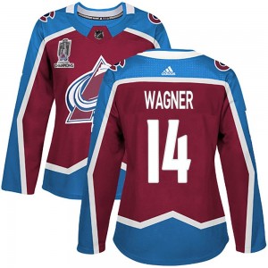 Adidas Women's Chris Wagner Colorado Avalanche Women's Authentic Burgundy Home 2022 Stanley Cup Champions Jersey