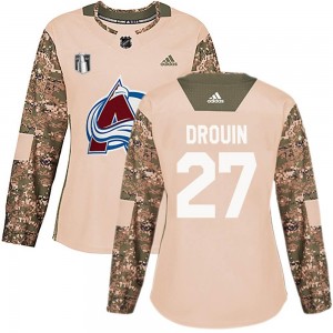 Adidas Jonathan Drouin Colorado Avalanche Women's Authentic Veterans Day Practice 2022 Stanley Cup Final Patch Jersey - Camo