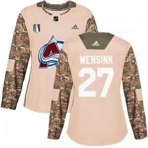 Adidas John Wensink Colorado Avalanche Women's Authentic Veterans Day Practice 2022 Stanley Cup Final Patch Jersey - Camo