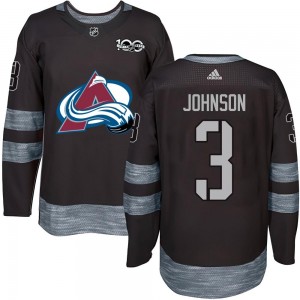 Jack Johnson Colorado Avalanche Youth Authentic 1917- 100th Anniversary Jersey - Black