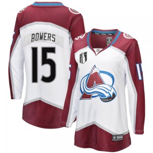 Fanatics Branded Shane Bowers Colorado Avalanche Women's Breakaway Away 2022 Stanley Cup Final Patch Jersey - White