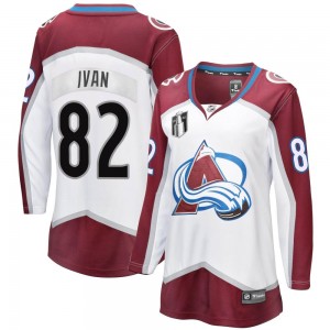 Fanatics Branded Ivan Ivan Colorado Avalanche Women's Breakaway Away 2022 Stanley Cup Final Patch Jersey - White
